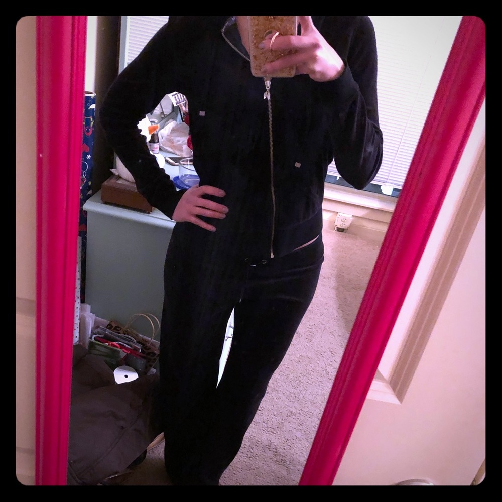 Victoria’s Secret Black Velvet Tracksuit